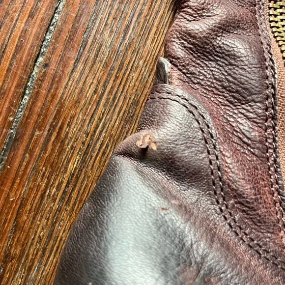 Lucky Brand Hackett Dark Brown Tall Distressed Riding  Boots - Picture 4 of 13